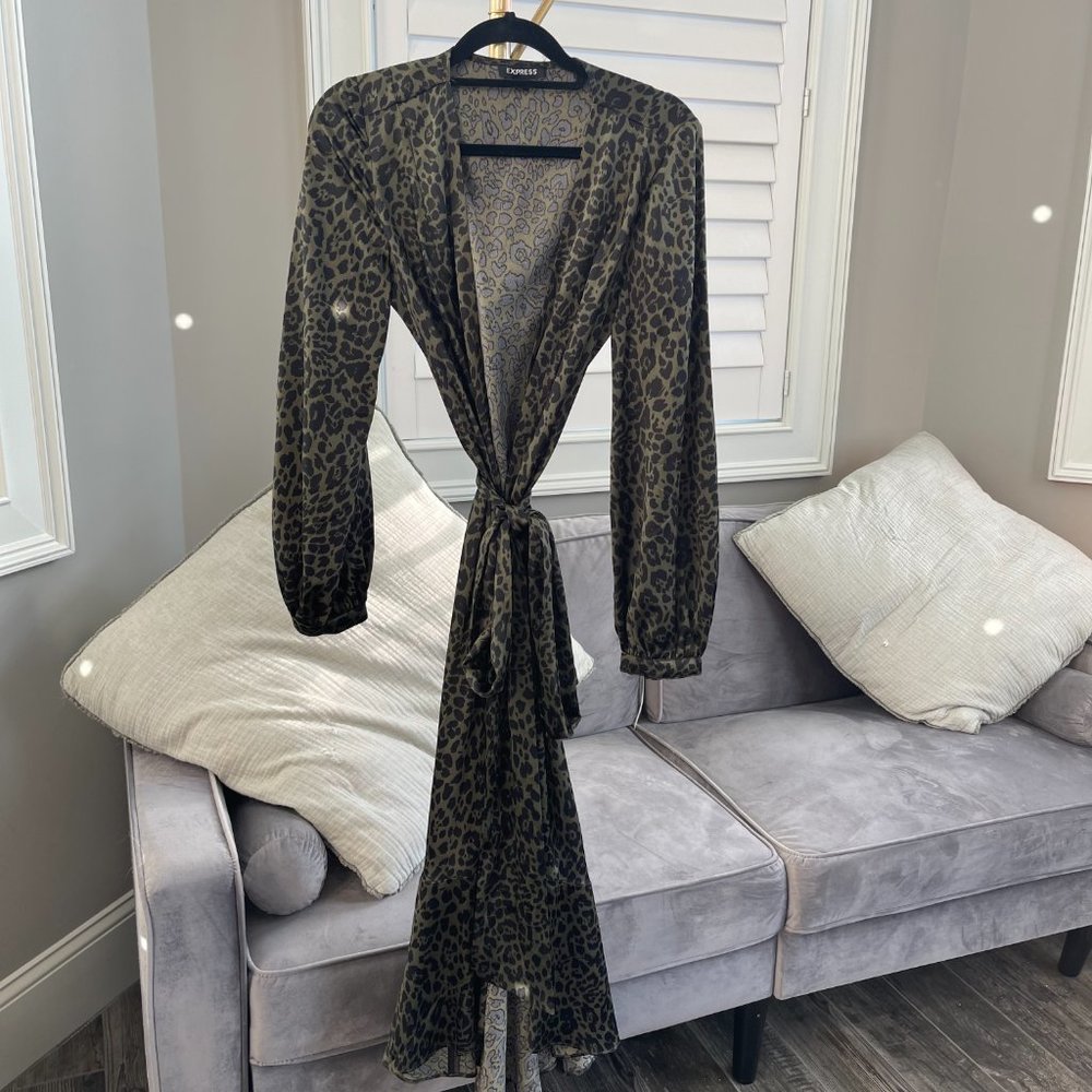 Long Sleeve Wrap Dress
